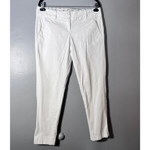 Lands’ End White Pants Womens Size 10 Stretch Casual Slim Fit workwear
